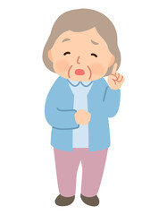 高齢女性　表情ポーズ　シニア　高齢者　後期高齢者