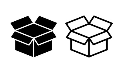 Box icon logo design. box sign and symbol, parcel, package