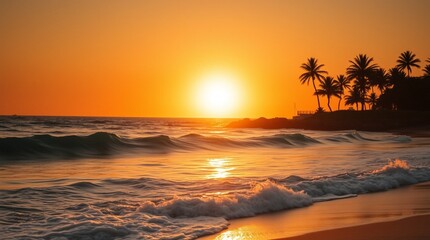 sunset on the sea
