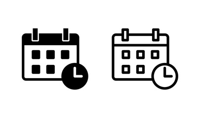 Calendar icon logo design. Calender sign and symbol. Schedule icon symbol