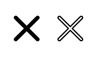 Close icon logo design. Delete sign and symbol. cross sign