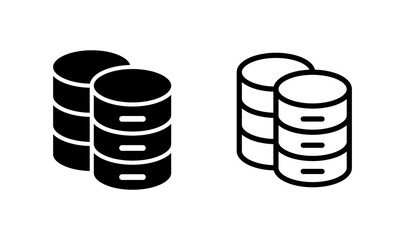 Database icon logo design. database sign and symbol