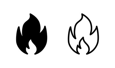 Fire icon logo design. fire sign and symbol