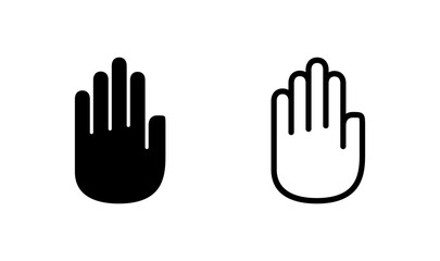 Hand icon logo design. hand sign and symbol. palm