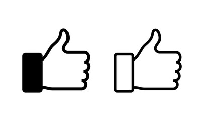 Like icon logo design. Thumbs up sign and symbol. Hand like
