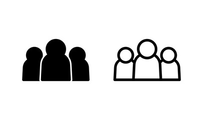 people icon logo design. person sign and symbol. User Icon vector