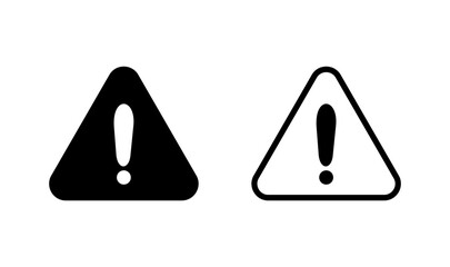 Exclamation danger icon logo design. attention sign and symbol. attention sign
