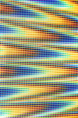 Close-up of colorful abstract tv screen, LCD pixels macro