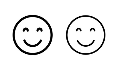 Smile icon logo design. smile emoticon icon. feedback sign and symbol