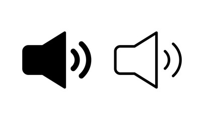Speaker icon logo design. volume sign and symbol. loudspeaker icon. sound symbol