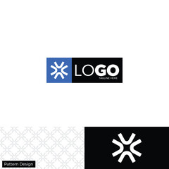 Linear creative minimal monogram symbol. abstract business logo, icon, symbol, finance, growth, trading, marketing, digital. 