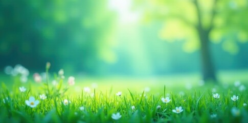 Obraz premium Abstract hazy teal and turquoise spring scene Soft focus, blurred nature backdrop , serene, tranquil, vibrant