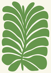 Abstract botanical wall art decoration. Boho floral wall decoration print poster stock illustration. Floral theme abstract background