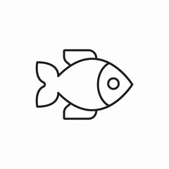 Swimming fish marine life icon vector sign