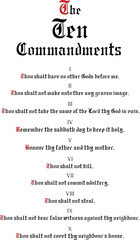 Decalogue, The 10 Commandments