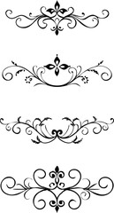 Vintage border and divider vector set