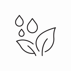 Water drops leaf nature icon vector sign