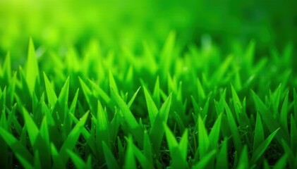 Fototapeta premium Angular green shapes, sharp lines simulating fresh grass, environment, pattern, spring design
