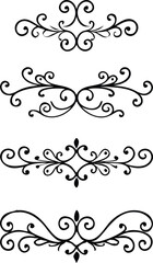 Vintage border and divider vector set
