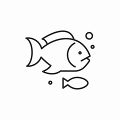 Fish marine wildlife nature icon vector sign