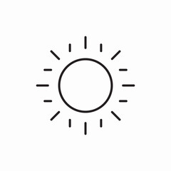 Sun icon vector sign