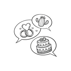 Hearts. Hand-drawn design elements