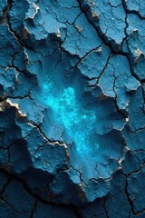 Azure stone, network of fissures, sharp edges, cracked texture, broken, design