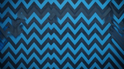 Minimalist zigzag pattern wallpaper on a blue background. Banner template with white space for text, perfect for modern and professional design purposes.