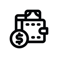 wallet line icon. vector icon for your website, mobile, presentation, and logo design.