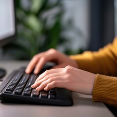 Typing on a Computer Keyboard at Work