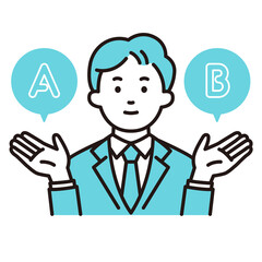 選択肢を出す若い会社員