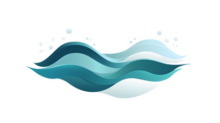 Fototapeta premium A design with soft, organic waves surrounding the brand name, symbolizing natural flow and purity