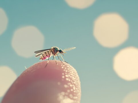 M&uuml;cke, Stechm&uuml;cke, Aedes albopictus, Gelse &ndash; blutessaugende &ndash; M&uuml;ckenstich