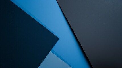 Chic blue background with geometric simplicity for design and banner templates. Stylish minimalist wallpaper with sharp angles and a central white space for text.