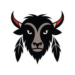 bull head isolated on white