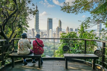 Wanderweg Si-Shou Shan und Xiang Shan, Elephant Trail, Elephant Mountain, Taipeh, Taiwan