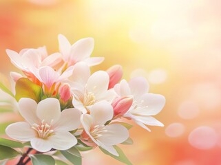 Obraz premium Insekten im Garten finden in der Schneeforsythie, einer Art von Abeliophyllum, einen wertvollen Frühblüher