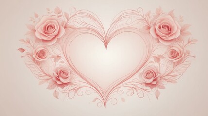 Beautiful Heart-Shaped Floral Design with Roses