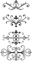 Vintage border and divider vector set