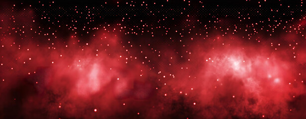 Crimson Nebula Cosmic Landscape with Scattered Stars and Glowing Clouds