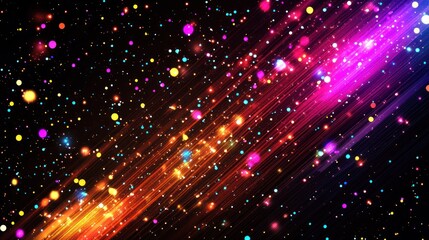 Obraz premium Abstract background with a colorful light effect and data flow, vector illustration