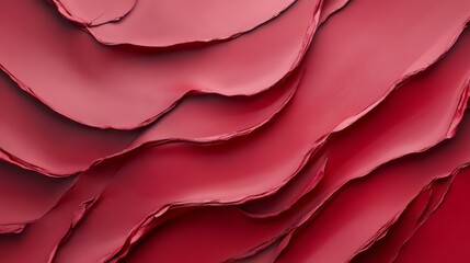 Layers of flowing vibrant red texture abstract
