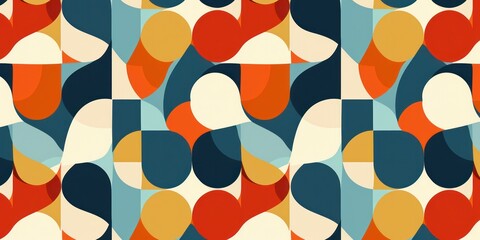 retro vintage art geometry round shape pattern abstract artwork cover old fashion wallpaper design picture composition