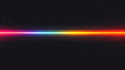 Black Wallpaper with Rainbow Strip and Stary Sky Effect