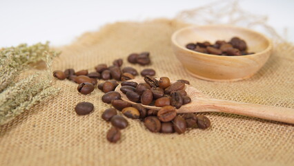 coffee beans and cinnamon