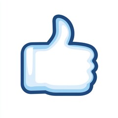 Fototapeta premium Facebook Like Button and Thumb Up Icon with Approval Symbol