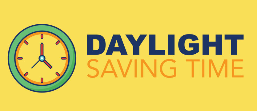 Daylight savings time Fall Back, change clock back one hour, Daylight Saving Time Ends web reminder banner. Clocks with arrow hand turning back an hour	