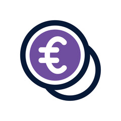 coin dual tone icon. vector icon for your website, mobile, presentation, and logo design.