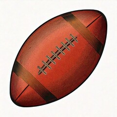 Brown rugby ball simple icon on a white background