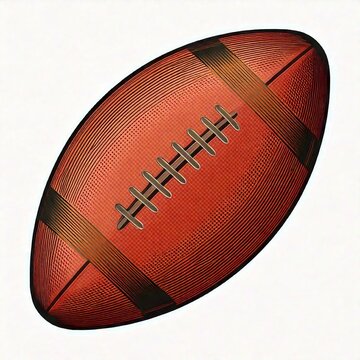 Brown rugby ball simple icon on a white background